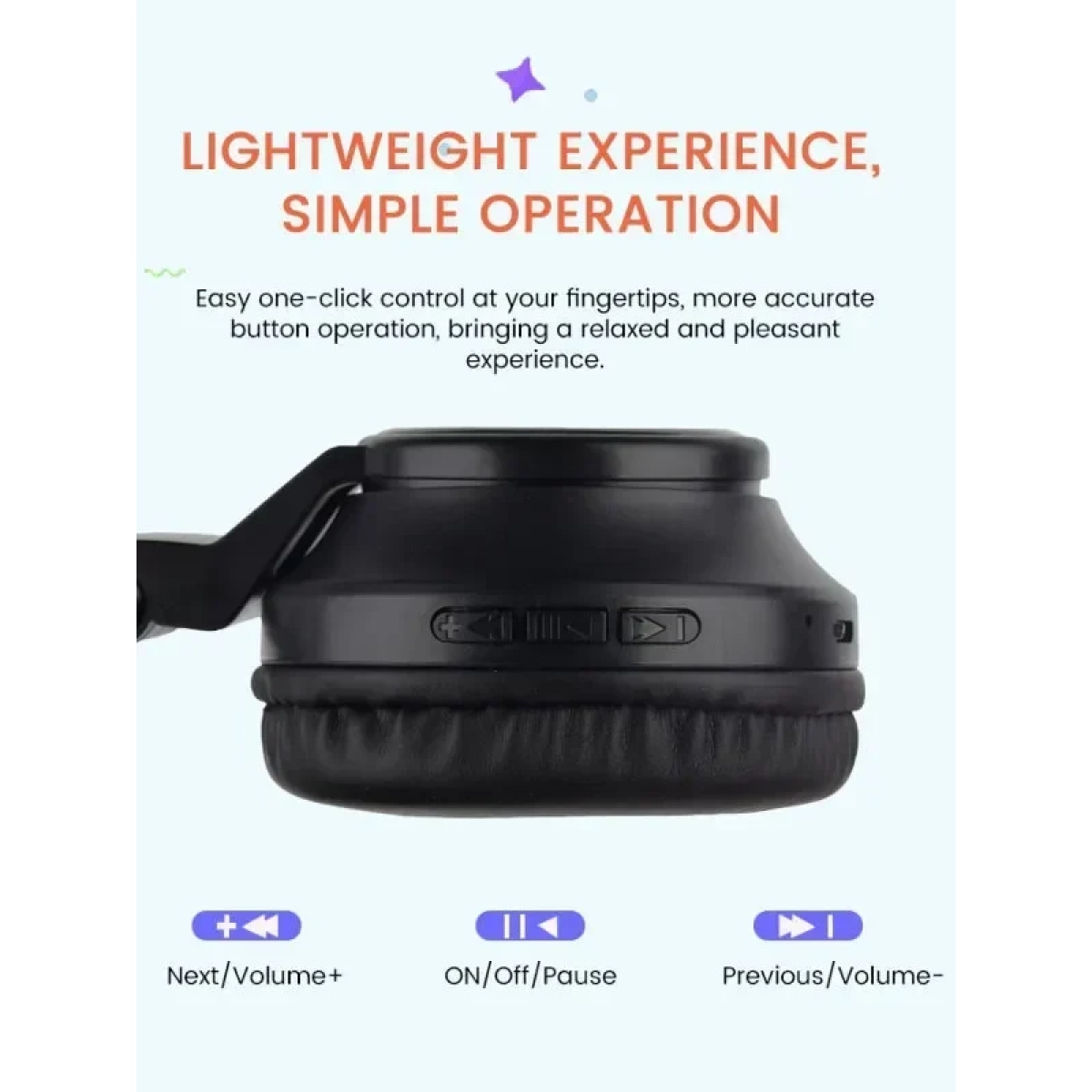 STN26 Ακουστικό LED Bluetooth Cat Ears Wireless OEM / Μπλε - Image 5