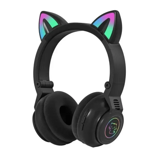 STN26 Ακουστικό LED Bluetooth Cat Ears Wireless OEM / Μαύρα
