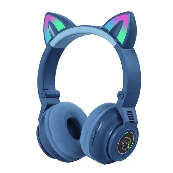 STN26 Ακουστικό LED Bluetooth Cat Ears Wireless OEM / Μπλε