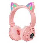 STN26 Ακουστικό LED Bluetooth Cat Ears Wireless OEM / Ροζ