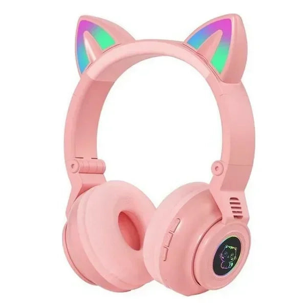 STN26 Ακουστικό LED Bluetooth Cat Ears Wireless OEM / Ροζ