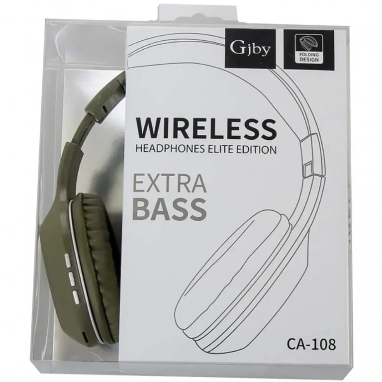 Ακουστικά Wireless Gjby CA-108 Headphones Bluetooth Stereo Headset - Πράσινο