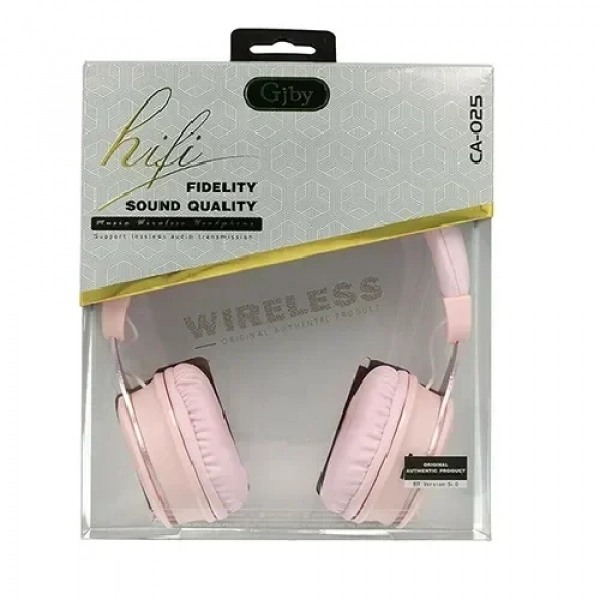 Ασύρματα Ακουστικά Bluetooth Gjby CA-025 On Ear - Ροζ