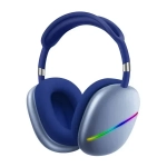 AKZ MAX10 Head-mounted Bluetooth Headset Glowing Bluetooth Stereo Sports Mobile Phone Wireless Headset - Μπλε