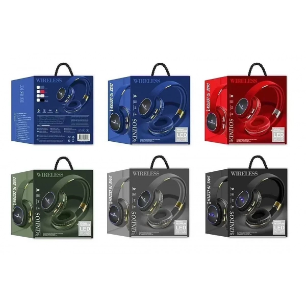 OEM Ασύρματα Ακουστικά LED Mε Yποστήριξη TF CARD Kαι Μικρόφωνο Z4BT - Γκρι