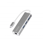 Onten USB-C to 3-Port Hub with Gigabit Internet Adapter(OTN-9595)