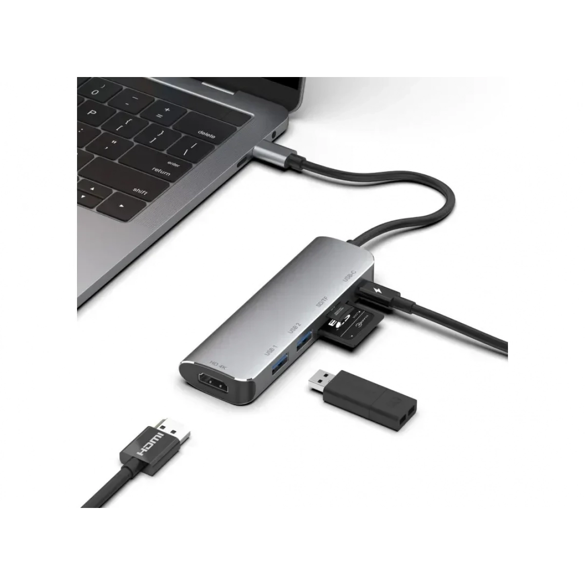 Onten OTN-95116( 5 in 1 ) Multi Function Dock Station Type-C - Image 2