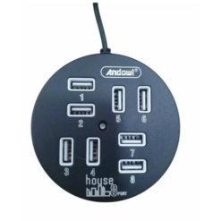 Andowl USB 2.0 HI-SPEED Hub 8 Θυρών Με Καλώδιο 60cm Q-HU800
