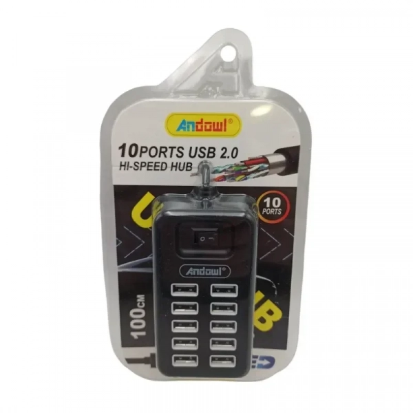USB HUB ΜΕ 10 ΘΥΡΕΣ ANDOWL Q-HU801