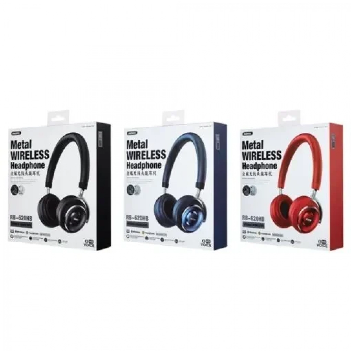 Remax RB-620HB Ασύρματα Bluetooth On Ear Ακουστικά με 18 ώρες Λειτουργίας Μπλε