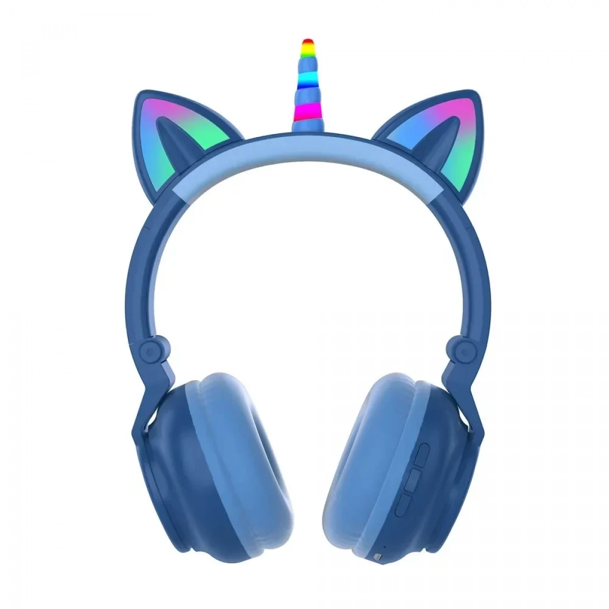 Unicorn STN-27 Ασύρματα Bluetooth Over Ear Ακουστικά Μπλε