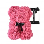 ΑΡΚΟΥΔΑΚΙ ΑΠΟ ΤΕΧΝΗΤΑ ΤΡΙΑΝΤΑΦΥΛΛΑ TEDDY BEAR PINK 25cm