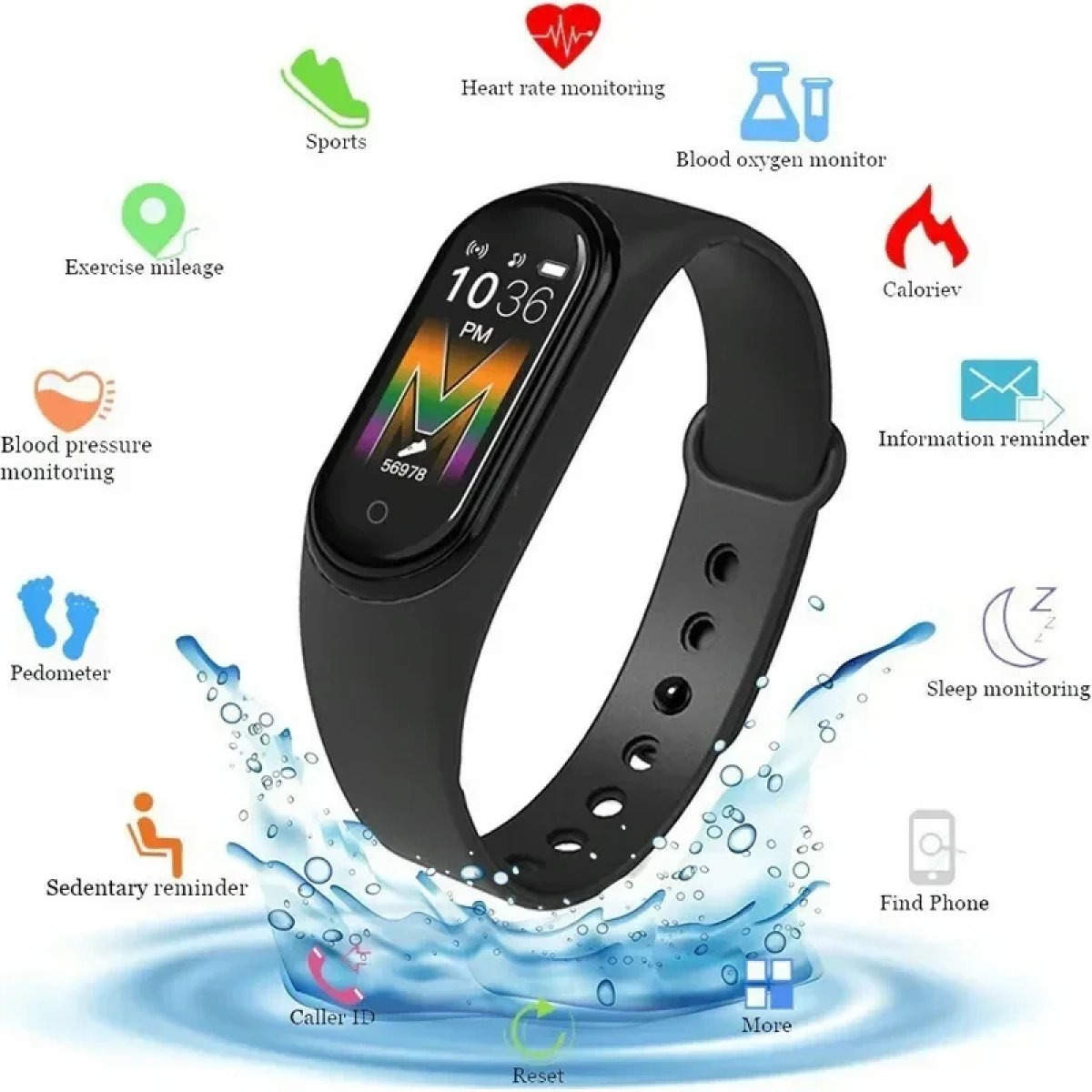 Smart Band Activity Tracker Έξυπνο βραχιόλι Bluetooth με Παλμογράφο Ezra SW12 Μαύρο