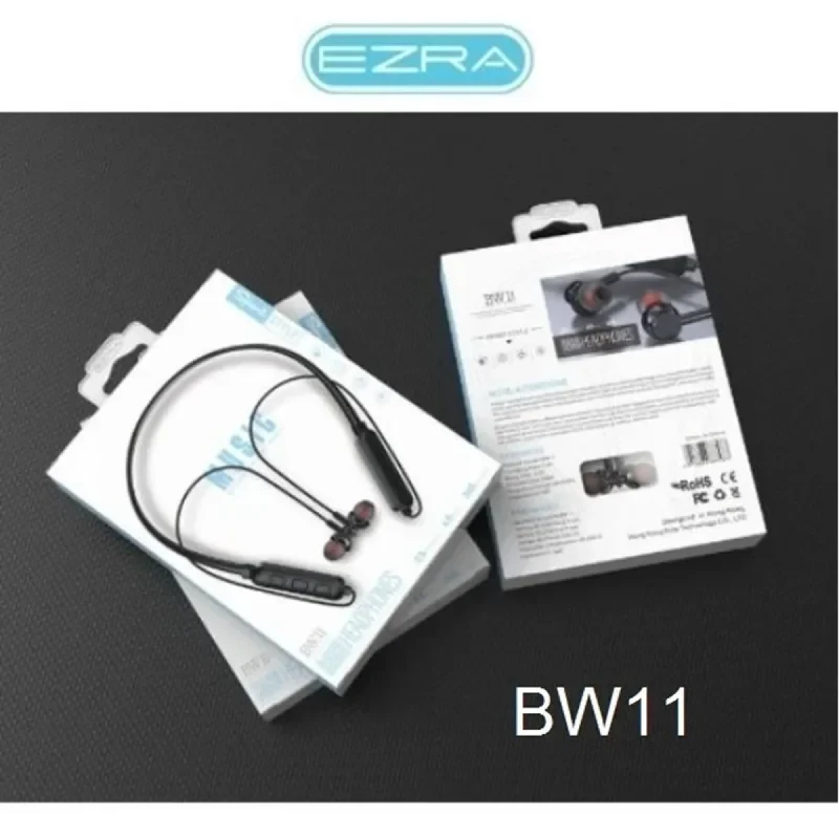 Ασύρματα ακουστικά Bluetooth με μικρόφωνο και μαγνήτη Ezra BW11 Μαύρο - Image 4