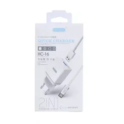 Ezra Lightning Cable & USB Wall Adapter Λευκό (HC16)