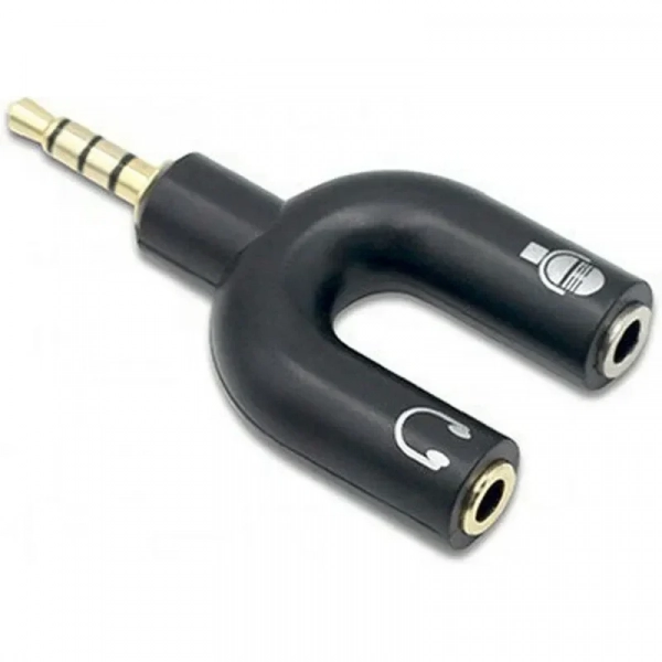 Αντάπτορας ήχου Jack 3.5mm AUX αρσενικό σε 2×3.5mm Jack θηλυκά Ezra AD04 - Μαύρο