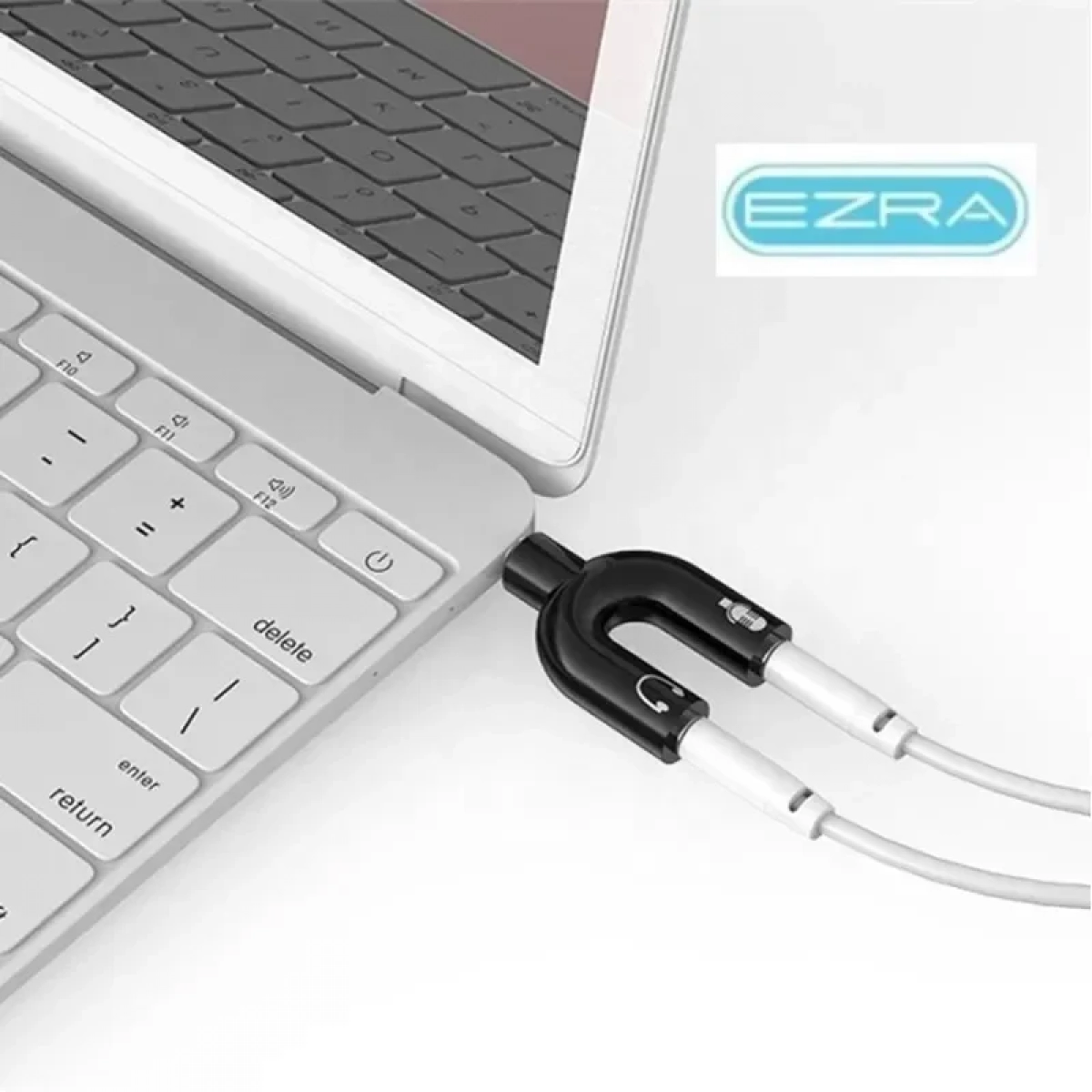 Αντάπτορας ήχου Jack 3.5mm AUX αρσενικό σε 2×3.5mm Jack θηλυκά Ezra AD04 - Μαύρο