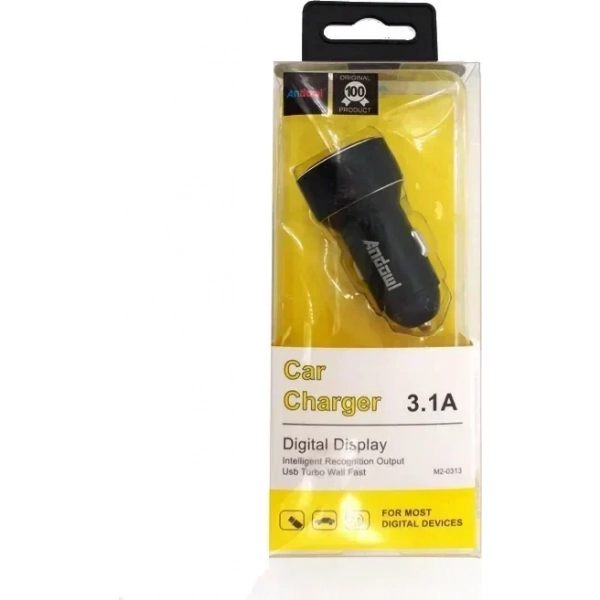 ΦΟΡΤΙΣΤΗΣ ΑΥΤΟΚΙΝΗΤΟΥ USB 3.1A ANDOWL QY-W031