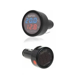 Auto Gs Ψηφιακό Βολτόμετρο / Θερμόμετρο Αυτοκινήτου με Θύρα Φόρτισης USB