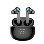 Awei T15P In-ear Bluetooth Handsfree Ακουστικά με Θήκη Φόρτισης Μαύρα