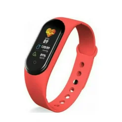 Smartwatch bracelet ρολόι M5 με Bluetooth με Καταγραφή Βημάτων, Ύπνου, Καρδιακών παλμών Κόκκινο