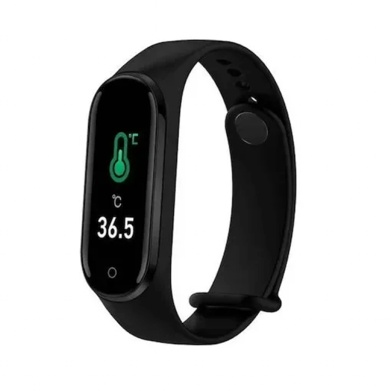 M4 Pro Activity Tracker με Παλμογράφο Μαύρο
