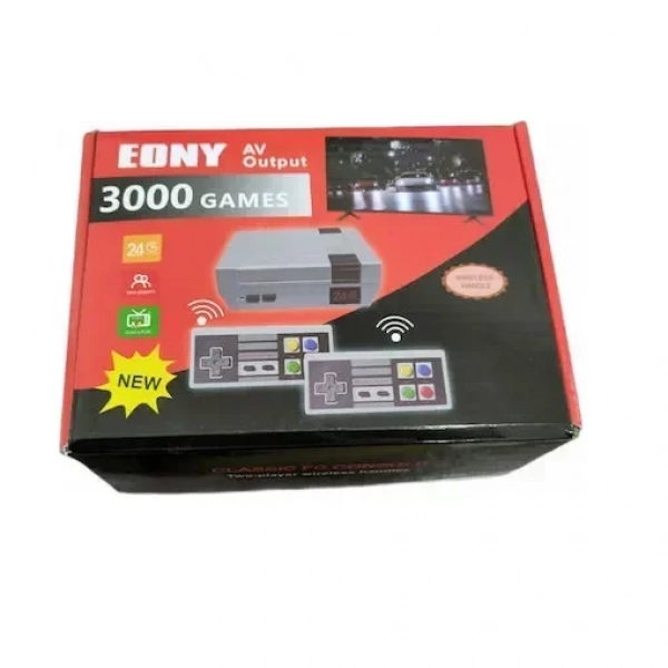 Ρετρό Ασύρματη Παιχνιδοκονσόλα Eony Classic FC 3000 Games