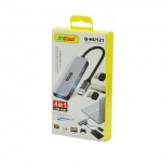 USB Hub 4 θυρών Andowl Q-HU121 Ασημί
