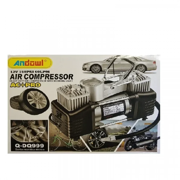 Κομπρεσέρ αέρος 2 κυλίνδρων Andowl Q-DQ999 12v 150psi (60Lit/min)