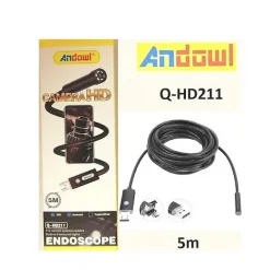 Αδιάβροχη κάμερα ενδοσκόπιο 5m USB 6LED Q-HD211 ANDOWL