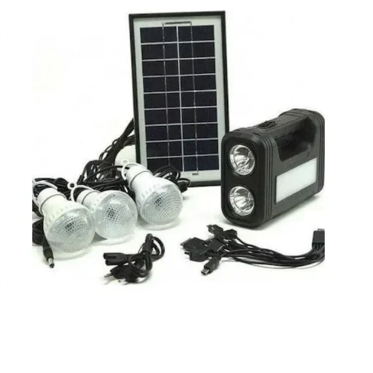 Ηλιακό σύστημα με 3 λάμπες GDPLUS GD-17 LED Solar Light Lamp System Kit