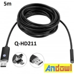 Αδιάβροχη κάμερα ενδοσκόπιο 5m USB 6LED Q-HD211 ANDOWL