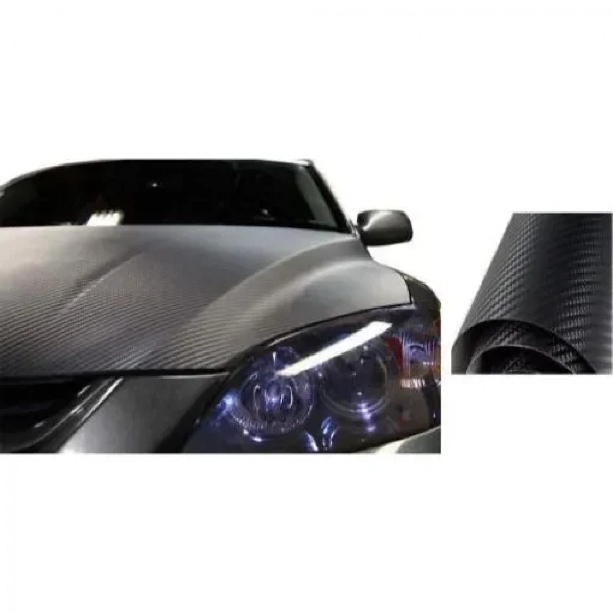 Αυτοκόλλητη Ταινία Carbon 3D 60x100cm σε Μαύρο Χρώμα