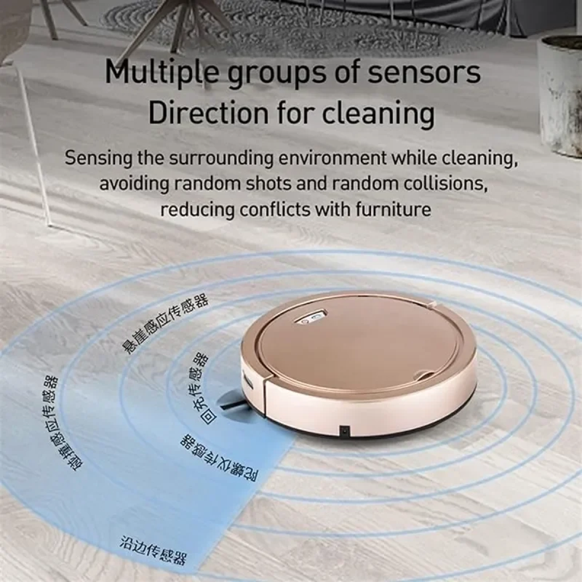 Andowl Q-SD832 Σκούπα Ρομπότ Rose Gold