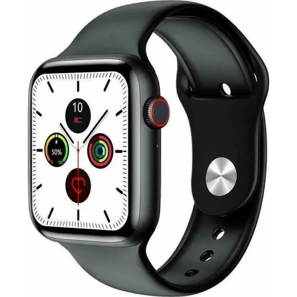 W26+ Smartwatch Rotate Button Body Temperature Health Heart Rate Blood - Μαύρο