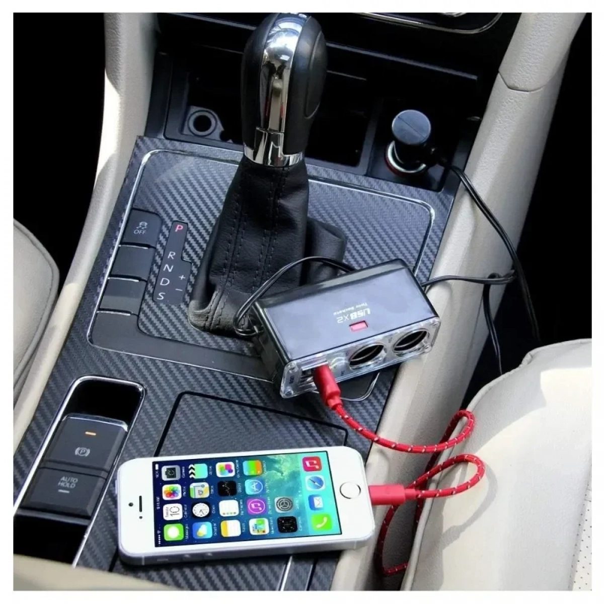 Φορτιστής Αυτοκινήτου C1200 με Θύρες: 2xUSB 2xΑναπτήρα - Photo10