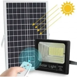 Ηλιακός Solar Προβολέας Αδιάβροχος 200W με Φωτοβολταϊκό Πάνελ, Τηλεκοντρόλ και Χρονοδιακόπτη, JD-8200