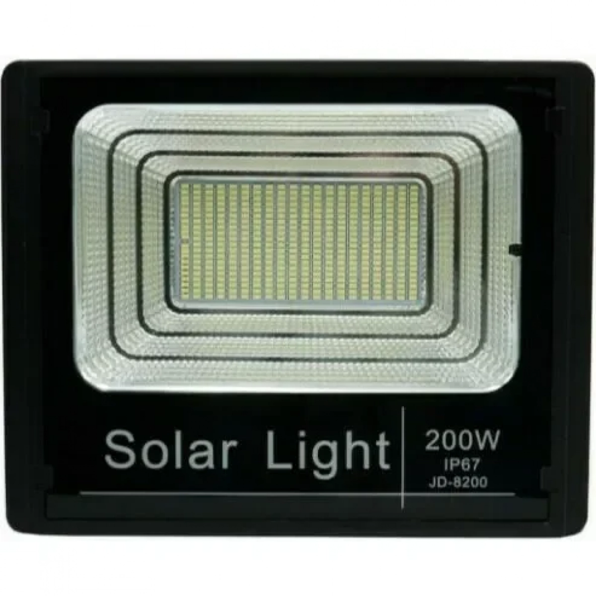 Ηλιακός Solar Προβολέας Αδιάβροχος 200W με Φωτοβολταϊκό Πάνελ, Τηλεκοντρόλ και Χρονοδιακόπτη, JD-8200