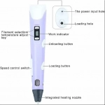Σετ 3D Pen Στυλό Τρισδιάστατης Εκτύπωσης με 10 Επιπλέον Νήματα Ροζ