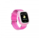 Παιδικό Smartwatch με GPS και Καουτσούκ/Πλαστικό Λουράκι Ροζ Q90