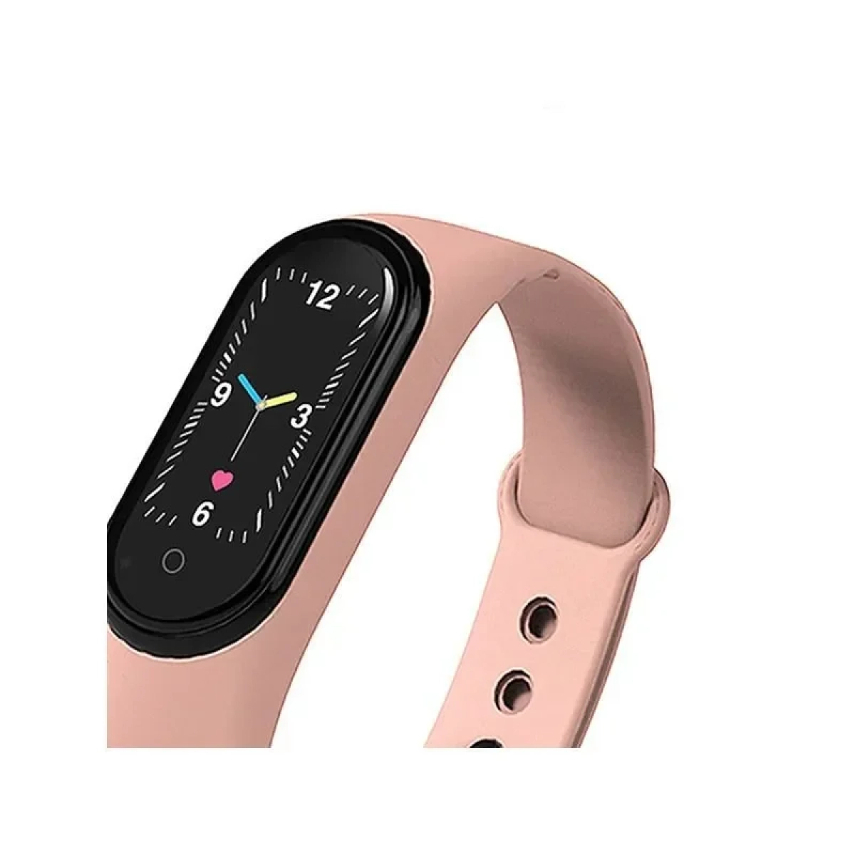 M5 Smart Band Ρολόι Bluetooth Smartwatch με Καταγραφή Βημάτων, Ύπνου & Καρδιακών Παλμών Ροζ