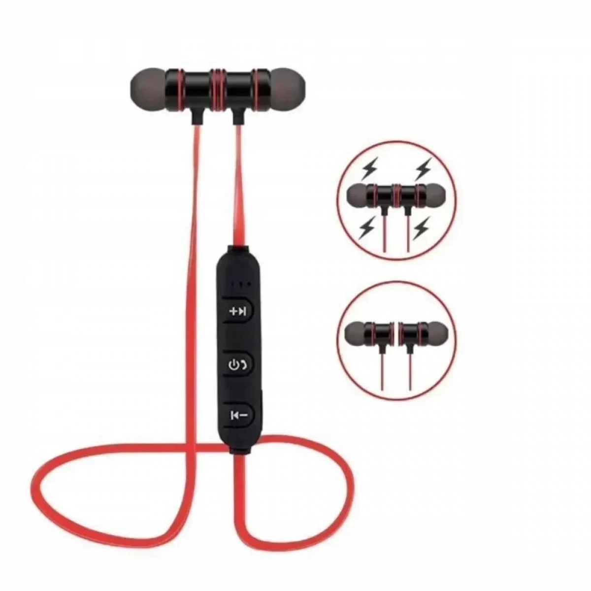 Ezra BW05 In-ear Bluetooth Handsfree Μαύρο/Κόκκινο