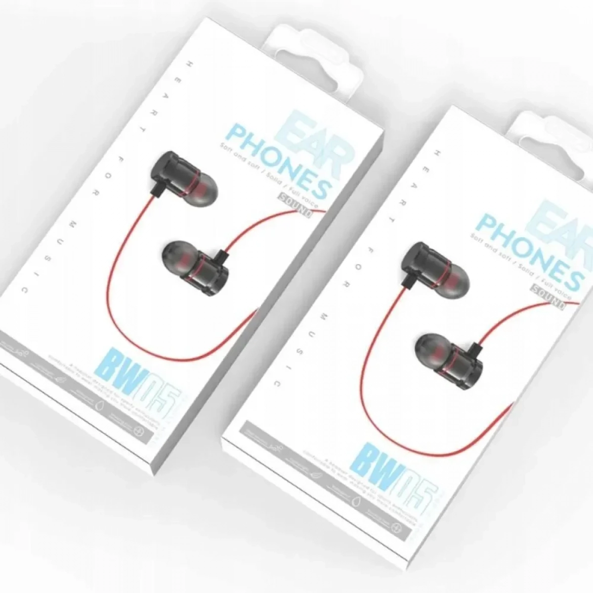 Ezra BW05 In-ear Bluetooth Handsfree Μαύρο/Κόκκινο