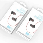 Ezra BW05 In-ear Bluetooth Handsfree Μαύρο/Κόκκινο