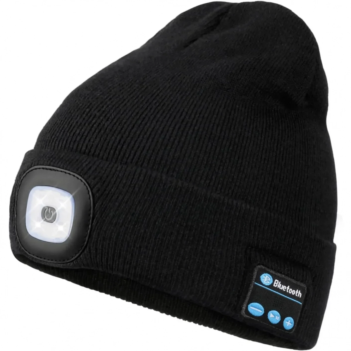 BLUETOOTH RECHARGEABLE LED HAT - 27639 MUSIC HAT - BLACK