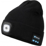 BLUETOOTH RECHARGEABLE LED HAT - 27639 MUSIC HAT - BLACK