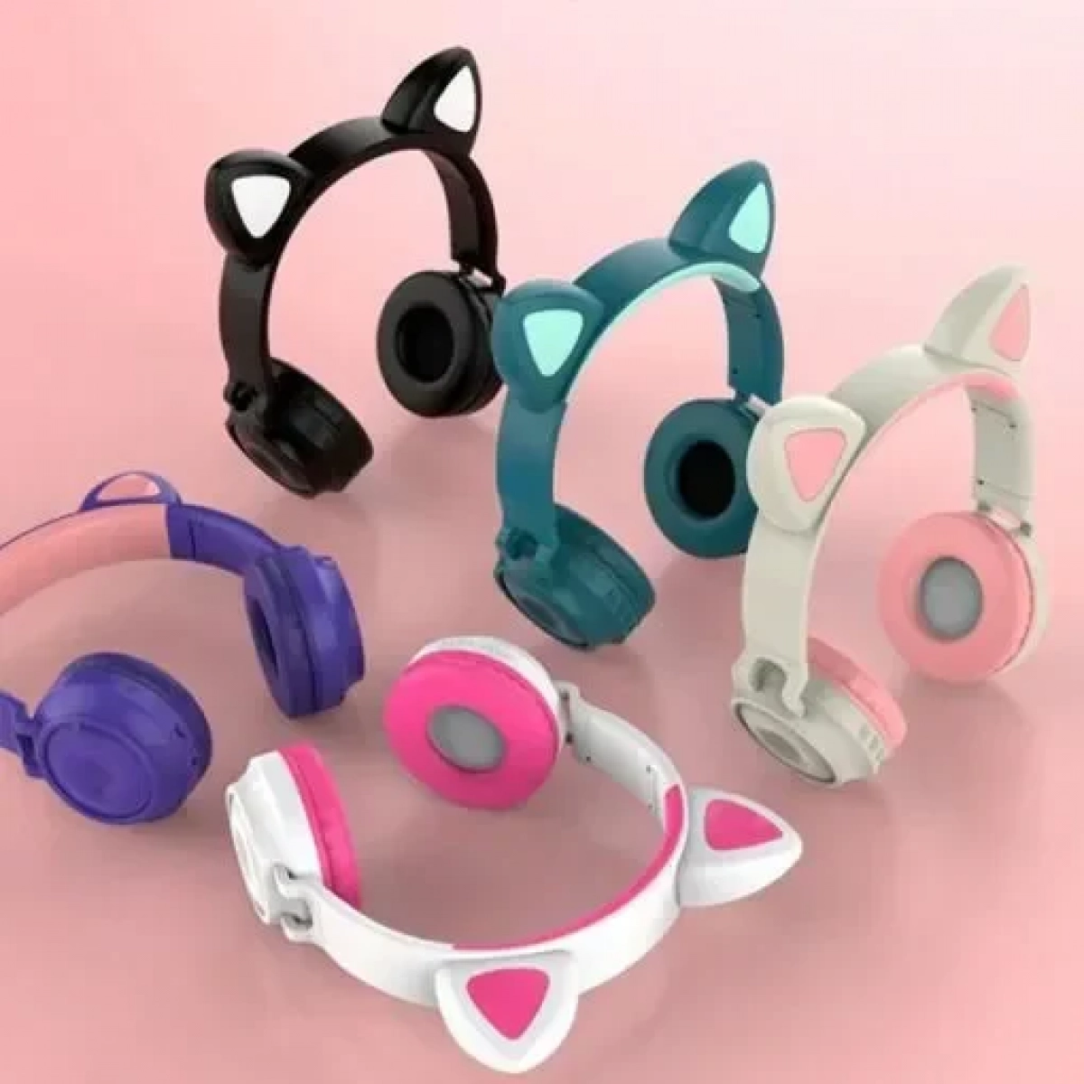 Ασύρματα Ακουστικά Bluetooth Cat Ears ZW028 - Μαύρο