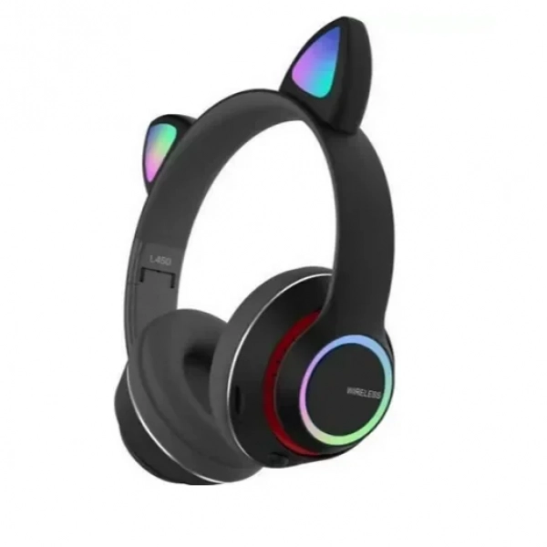 L450 Ασύρματα Ακουστικά Cat Ear Headphones – Μαύρο