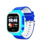 Παιδικό Smartwatch με GPS και Καουτσούκ/Πλαστικό Λουράκι Μπλε Q90