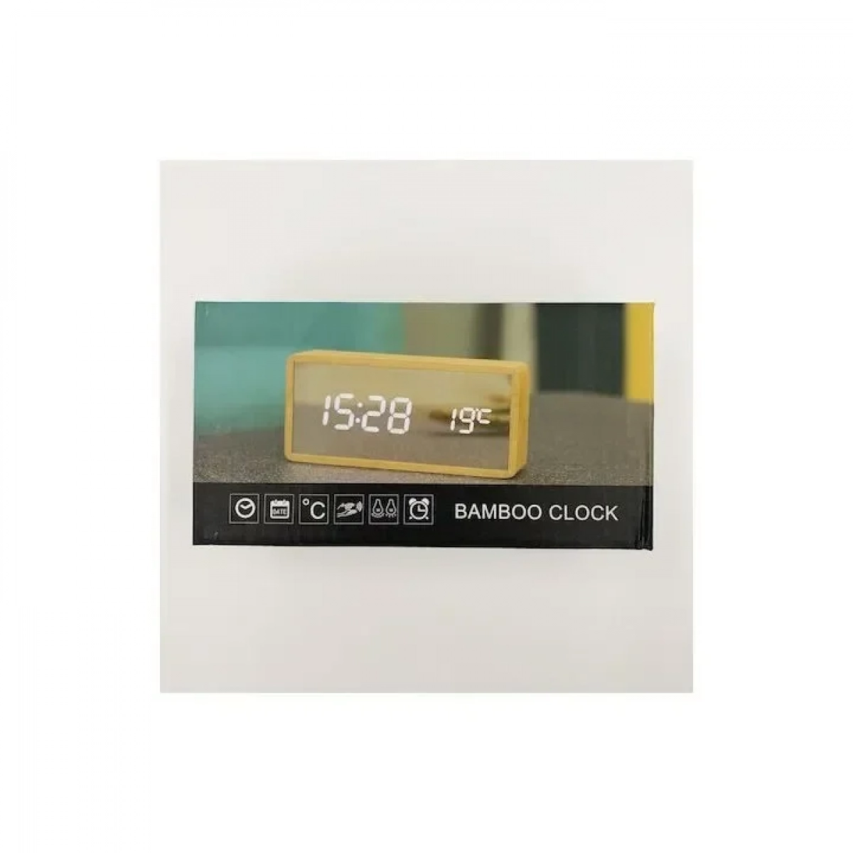 Επιτραπέζιο Ψηφιακό Ρολόι Bamboo Clock